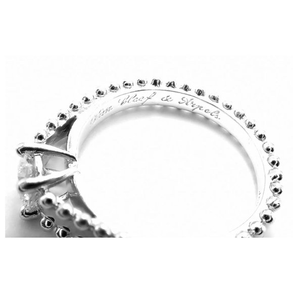 Authentic! Van Cleef & Arpels Estelle Platinum .31ct Diamond Solitaire Ring GIA - Picture 6 of 11